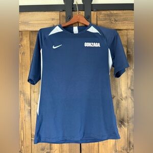 Nike Navy and White Dri-FIT Athletic Top Gonzaga